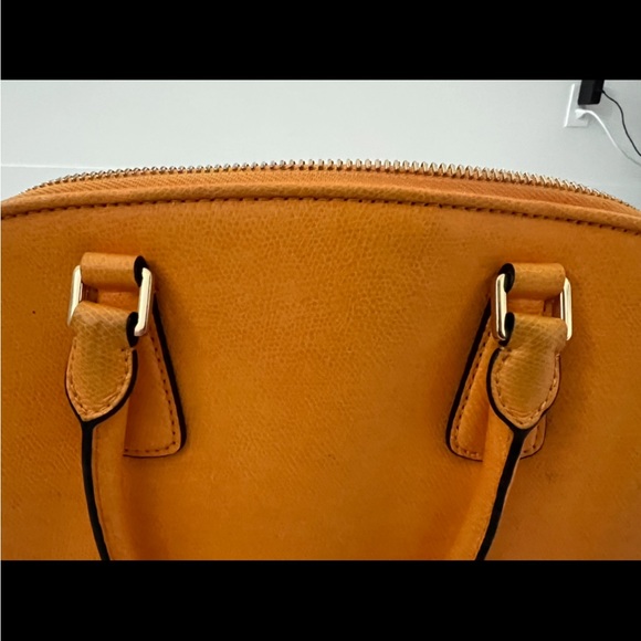 Michael Kors Yellow-Orange Saffiano Satchel - Picture 4 of 12